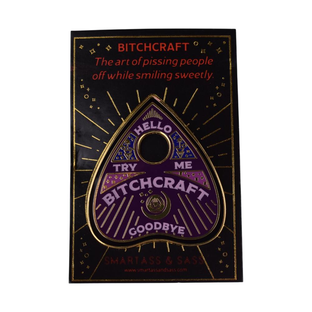 B*tchcraft Ouija-Style Enamel Pin by Smartass & Sass - Picture 3 of 7